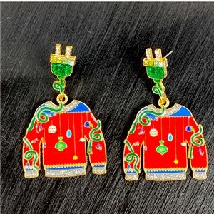 Serra Ugly Sweater Rhinestone Earrings
